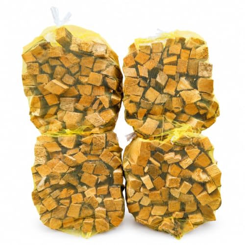 Image of 4 Large Premium Kiln Dried Kindling Nets - Next Day Delivery - for Stoves, woodburners, multifuel, bbqs, Smokers, Pizza ovens