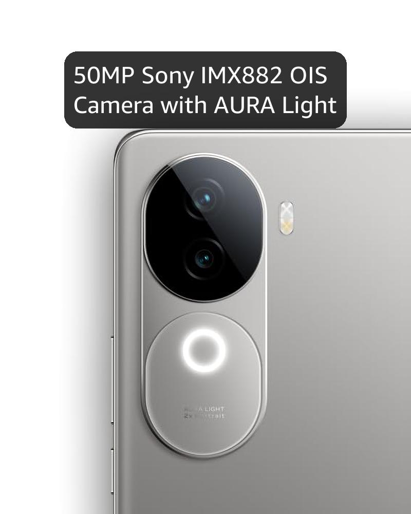 iQOO Z9s 5G (Titanium Matte, 8GB RAM, 128GB Storage) | 120 Hz 3D Curved AMOLED Display | 5500 mAh Ultra-Thin Battery | Dimesity 7300 5G Processor | Sony IMX882 OIS Camera with Aura Light