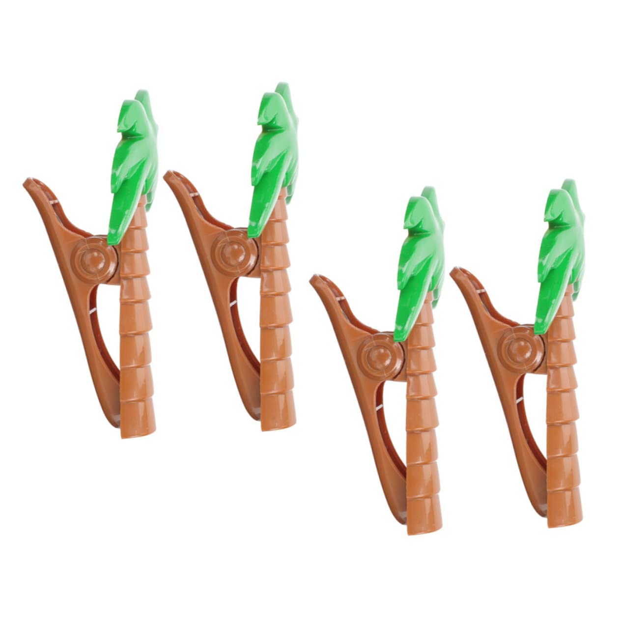 2 Sätze Kokosnussbaum -strandclip Handtuch Groß Im Freien Schwimmbad Strandtuch-Stuhl-Clips Strandkorbklammern Für Handtücher Strandstuhlclip Strandkorb-Clips Plastik 4 Stück * 2