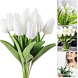 ➹【Tulipanes artificiales】 6 unidades de tulipanes artificiales con un mango, le dan el sentido de la belleza y buen humor en un día. Las flores de tallo individuales son populares en arreglos florales, ramos de boda, coronas, etc. Se adaptan a rosas, flores mamás, hortensias de bebé y hortensias. Si quieres más efecto floral, pide 2 sueltas o más.