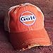 Gulf Distressed Vintage Adjustable Snapback Hat (Orange)