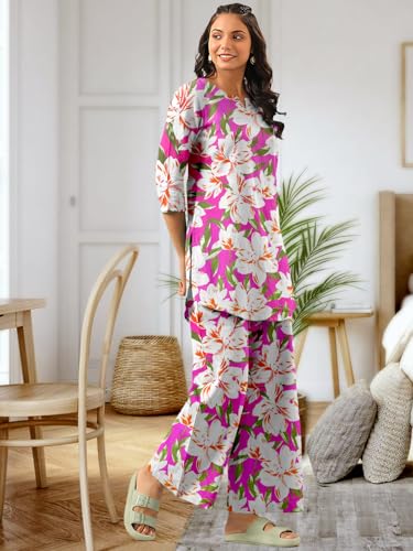 Image of Tee Projekt Cotton Ethnic Wear Co Ord Set for Women | Festive Co Ord Set for Women