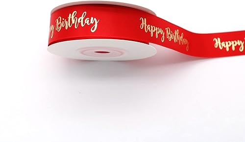 Miniatura 4 de Cinta roja de 34" con escritura dorada - Feliz cumpleaños - Decoración de cumpleaños (rojo)