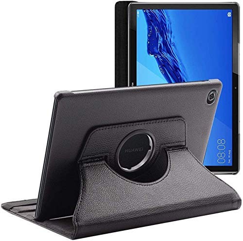GLAXX Case Huawei Mediapad M5 Lite 10.1 inch Flip Case Cover, 360 Degree Rotating Stand Multi-Angle Cover for Huawei Mediapad M5 Lite 10.1 inch - Black (B08R94GBX2) Amazon Price History, Amazon Price Tracker