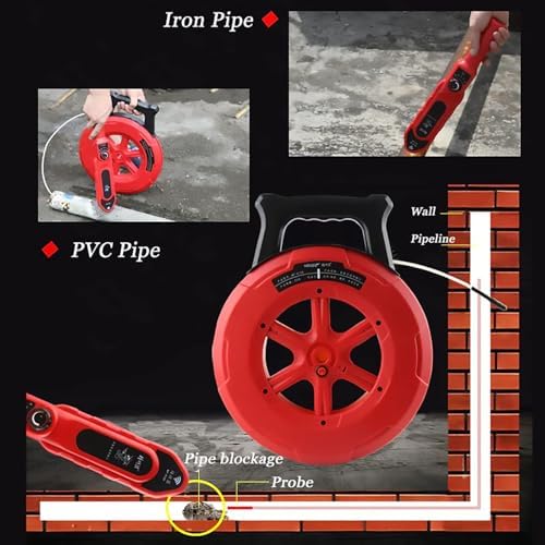 40m Underground Pipe Locator - PVC & Metal Clogging Finder, Sewer Wall Scanner for Water Pipes, 20/30/40m Depth Detection, Accurate Pipeline Blockage Detection Tool