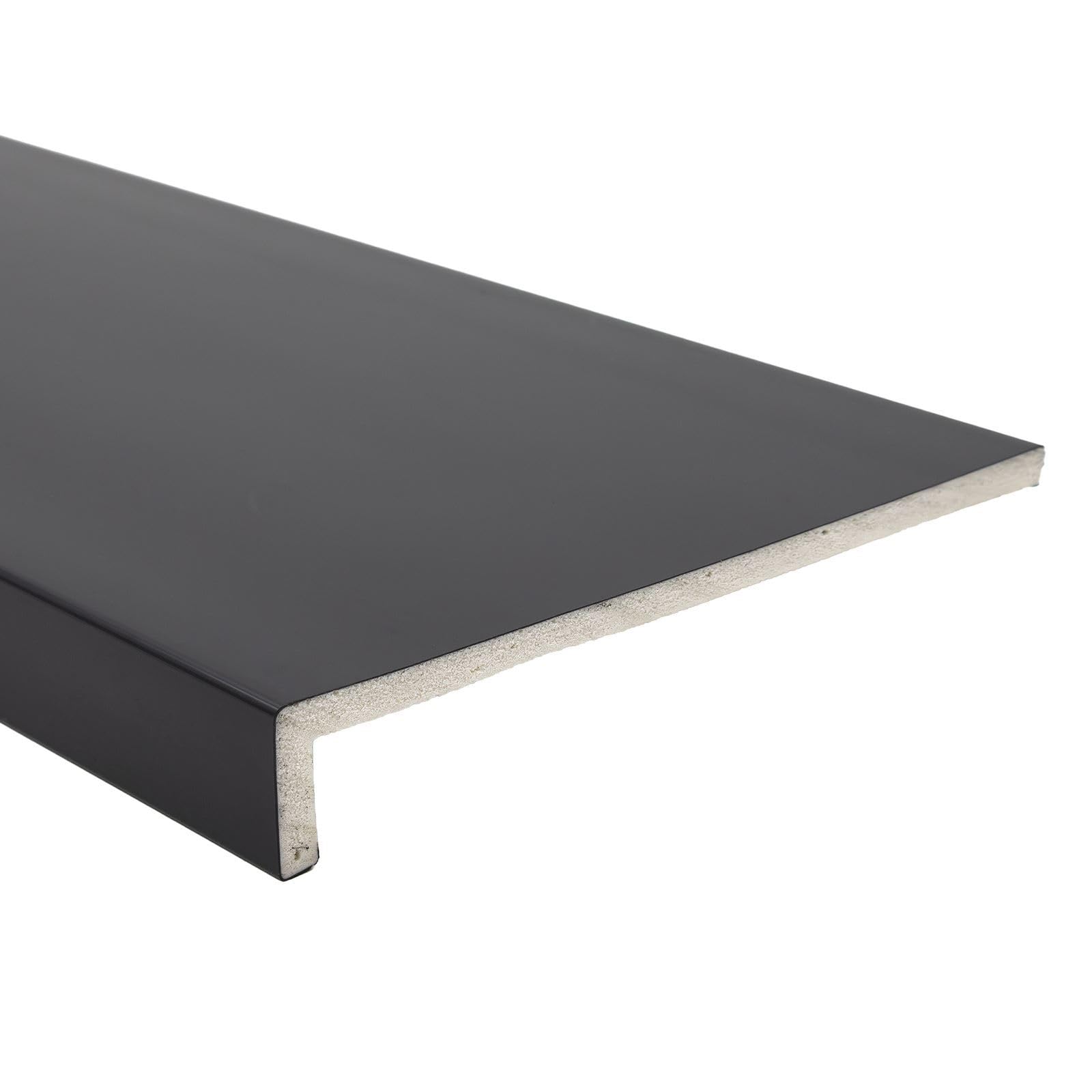 Truly Pvc Limited Anthracite Grey (Smooth) Window Board Capping Cover (1.25M) - 225Mm
