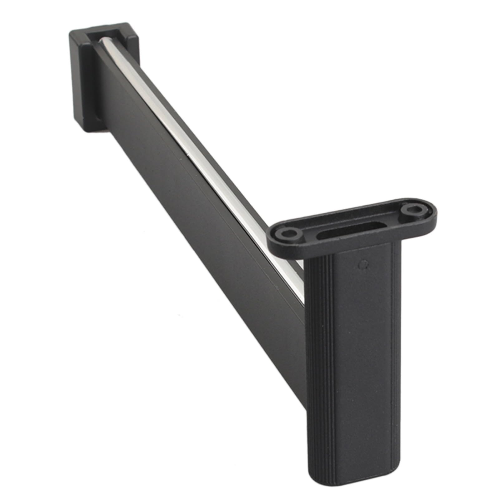 Kleiderstange Schrank Schwarz Schrankstangen zum Aufhängen Von Kleidung, Rechteckig Garderobenstangen mit Stummschaltung, Rutschfeste Leiste, Aluminium Abnehmbarer Kleiderbügelhalter ( Color : L shape