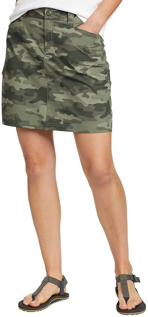 Eddie Bauer Ladies' Skort Green (Camo) 4 at Amazon Women’s Clothing store