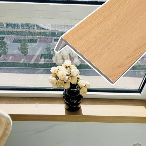 Revêtement de rebord de fenêtre en PVC - Panneau de protection étanche pour fenêtre intérieure de maison - Facile à installer - 110,2 x 19,5 cm