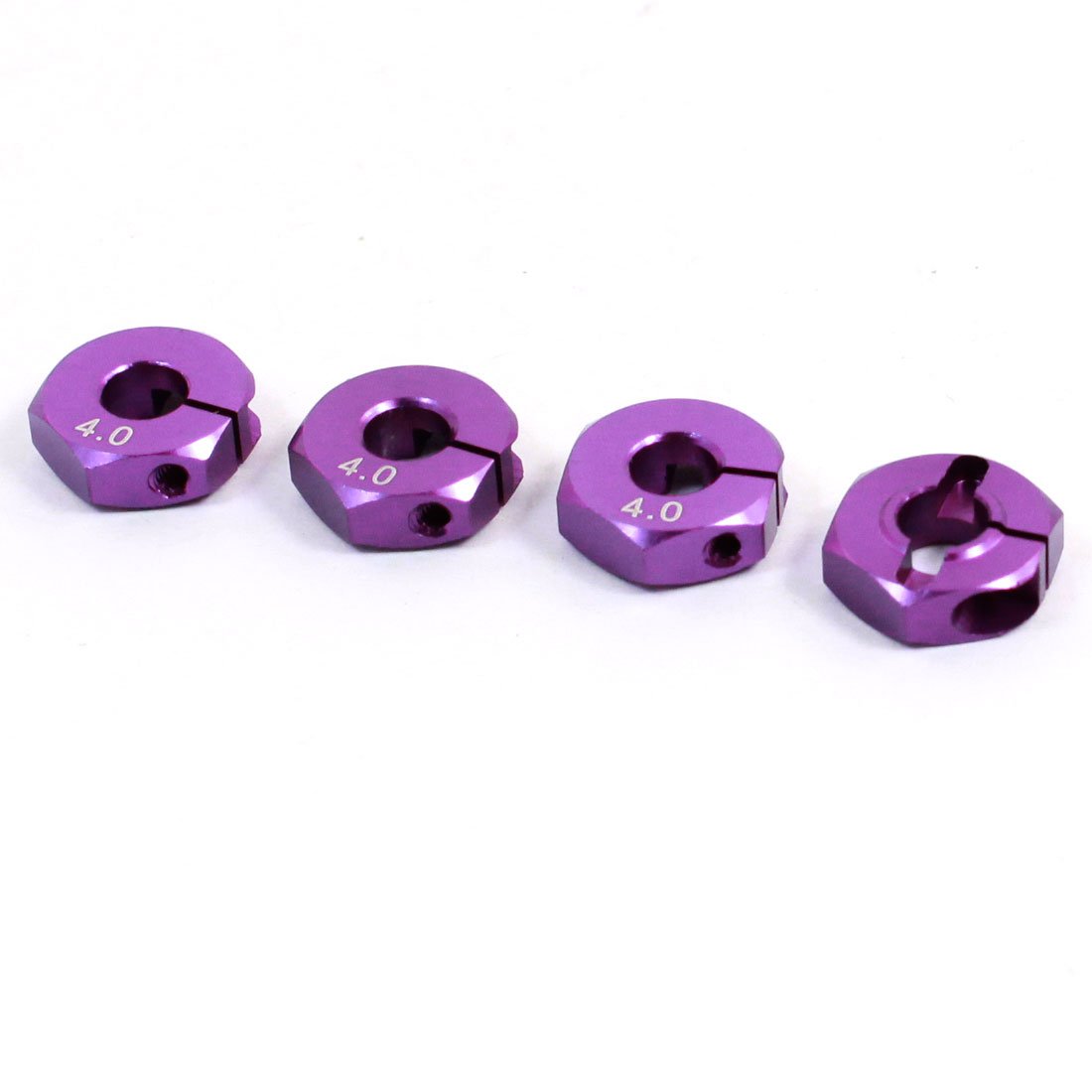 Aexit 4 Pcs Electrical equipment Purple 4mm Thickness 12mm Wheel Hex Hub Drive Upgrade Part for RC 1/10 Scale Car