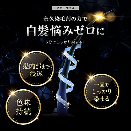 Fortero クイックフォームカラー 白髪染め メンズ ブラック 泡タイプ の商品画像 4