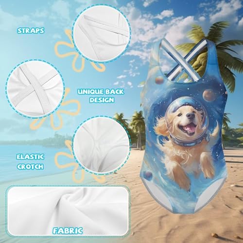 Image of One Piece Swimsuit Girls Cross-Back Bathing Suit 5-14Y Kids Swimwear Cute Swimsuits Sleeveless Bathing Suits