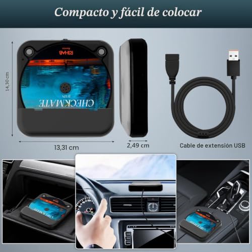 Reproductor de CD USB portátil para coche con cable de extensión flexible anti tirones 7