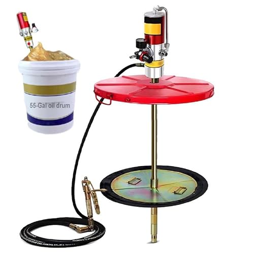 Image of ZHJOPP Grease Pump Air-operated Grease Pump, Portable Pneumatic Grease Gun, 50:1 Pneumatic Grease Dispensing Pump,for agricultural machinery