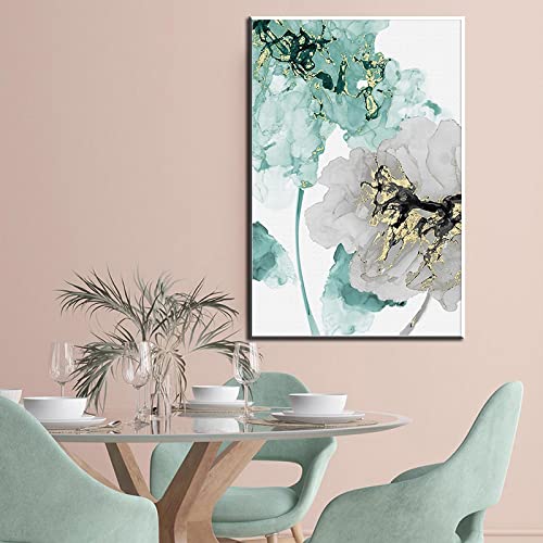 Peinture fleur abstraite KEBIA pour déco murale zen - 5