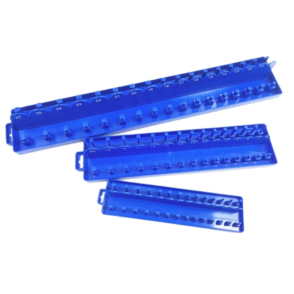 3pc Metric Socket Storage Rack Tray for 1/4"-3/8"-1/2" SOCKETS SS013