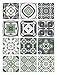 Panorama Azulejos Adhesivos Cocina Baño Pack de 48 Baldosas de 15x15cm Modelo Hidráulico Verde - Vinilos Cocina Azulejos - Revestimiento de Paredes - Cenefas Azulejos Adhesivas