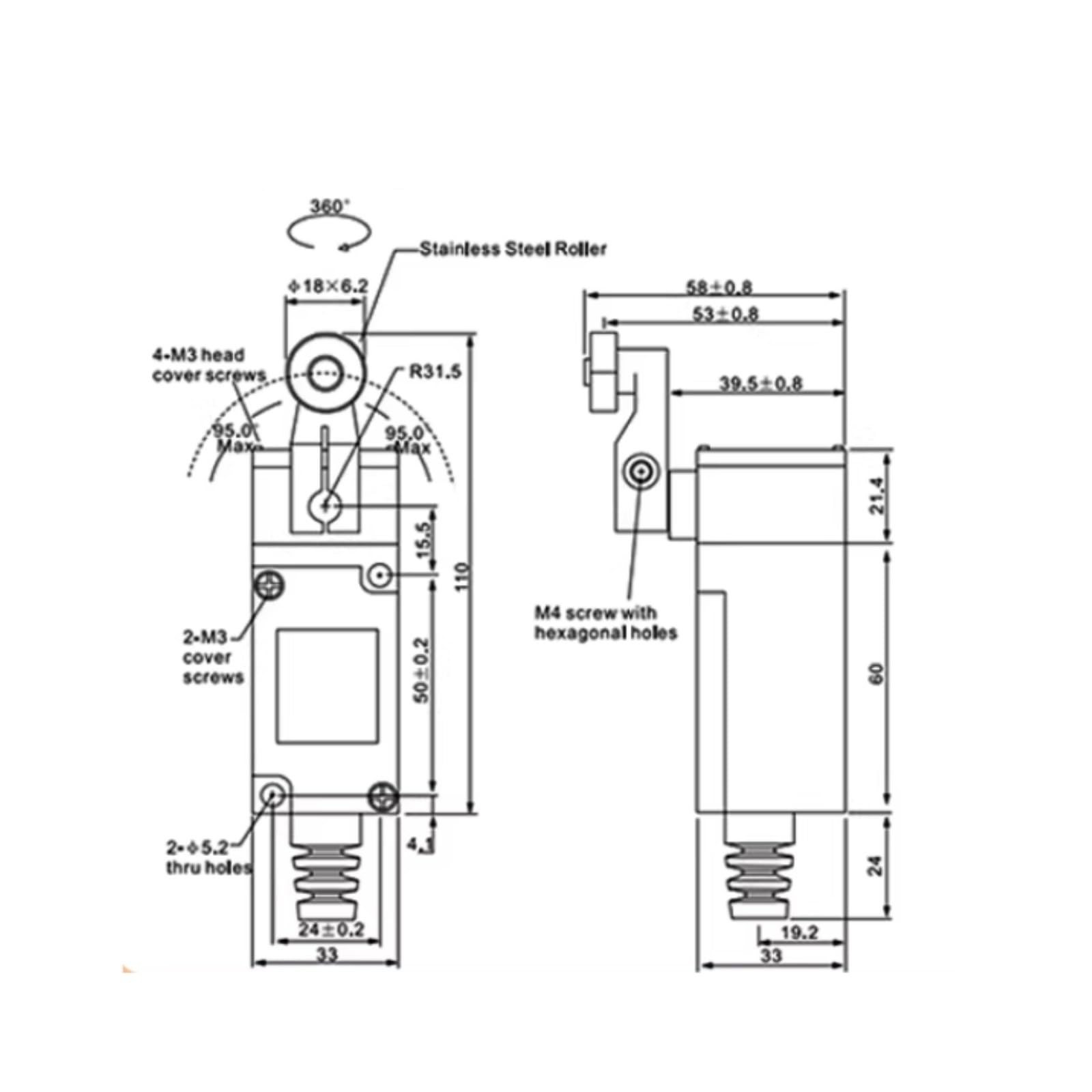 Final de Carrera CHL5000 Microinterruptor 10A 380V IP65