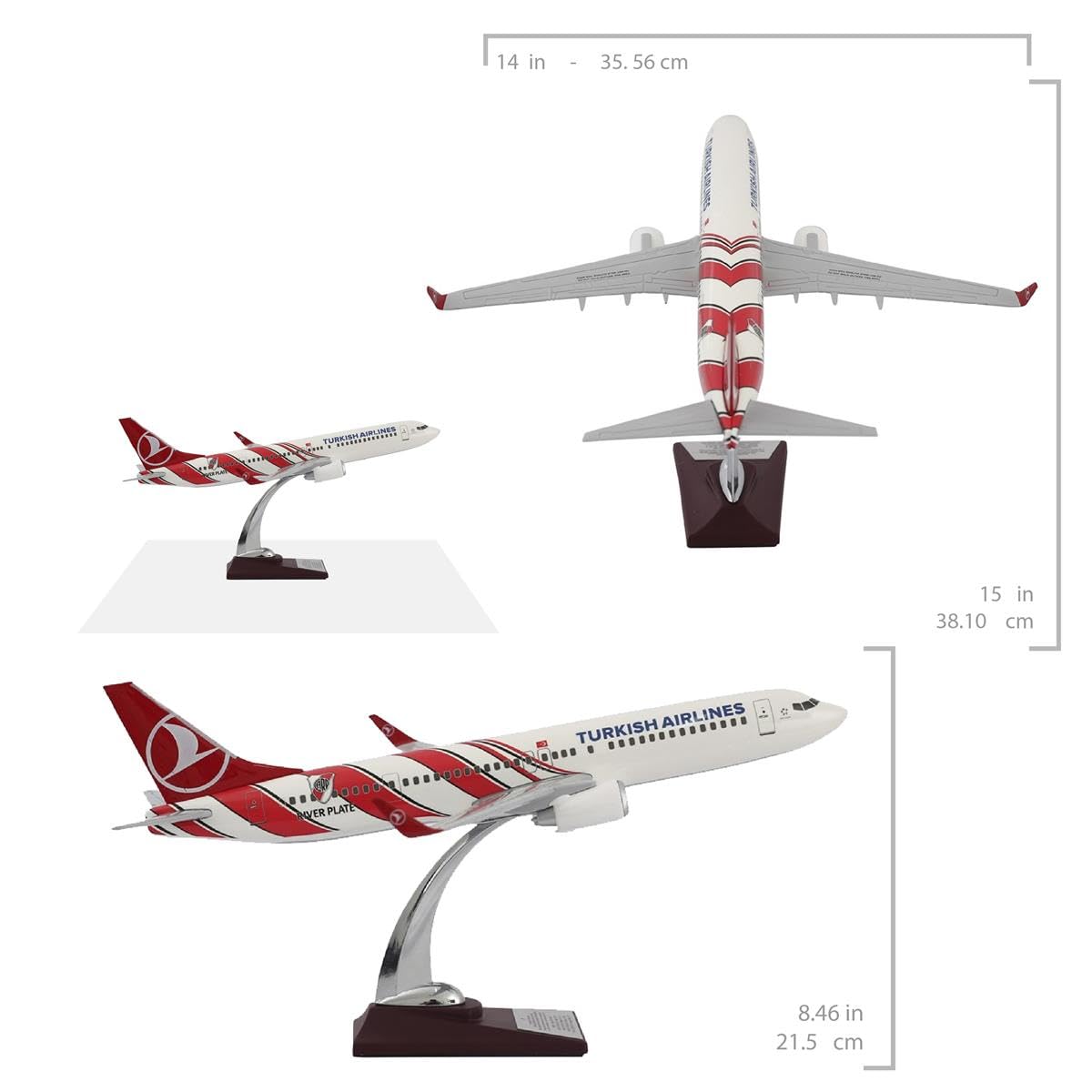 Zekupp Turkish Airlines Licensed Boeing 737-800 1/100 -River Plate