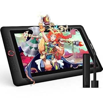 XP-PEN Mesa Digitalizadora com tela XP-Pen Display (Artist 15.6 Pro) Tablets de design gráfico 8 Teclas de Atalho 8192 Níveis 15,6 polegadas Preto