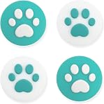 Cat Paw Thumb Grip Joystick Caps Compatible with Switch/OLED/Lite, Cute Silicone Joystick Cover Replacement Thumb Grip Covers for Switch Controller Accessories 4 Pack (Black)
