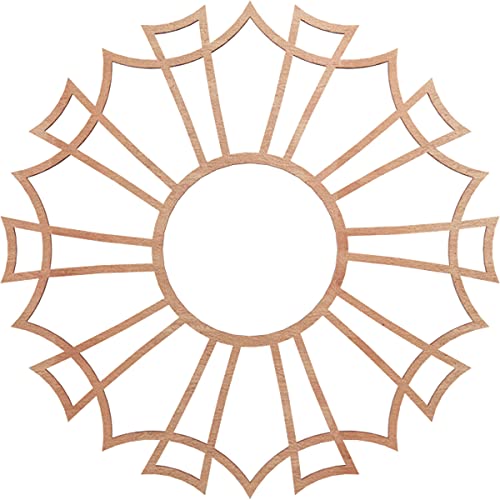 Image of Ekena Millwork 16 inchOD x 5 5 /8 inchID x 1 /4 inchT Augustus Wood Fretwork Pierced Ceiling Medallion, Cherry