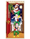 Beistle - Christmas Elves Door Cover - Standard