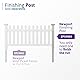 3ft H x 6ft W (1 Panel + 1 Post) No Dig Zippity Newport Fence Kit, White Vinyl Picket Fence, Easy Install Outdoor Fence for Backyard or Patio, DIY Decorative Fencing, ZP19002