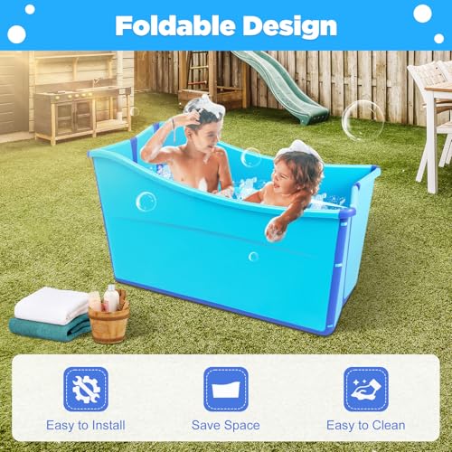 Faltbare Badewanne Badewanne freistehend 98x50x56cm Großer Raum Tragbare klappbare Bathtub für Badezimmer zu Hause Dusche & Outdoor – Bild 3