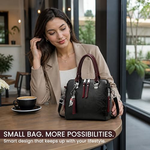 Image of Storite Women's Small Satchel Handbag for Women | Satchel Bag for Work | Ladies Purse | Stylish Shoulder Bag | Gift For Women | Timeless | Birthday /Wedding Gift for Wife /Sister /Mother