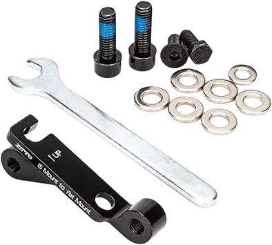 FABULETTA Bike Disc Brake Is To Flat Mount Adapter, Rear Frame 160Mm Caliper Bracket, Front Fork 180Mm Conversion Mount, Cnc Aluminum Alloy Brake Adaptor Black