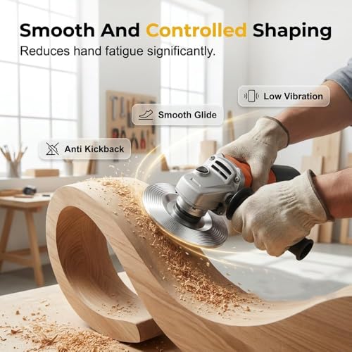 Image of 2026 New Angle Grinder Polishing Pad Tungsten Carbide Sanding Discs,Upgrade Heavy Duty Tungsten Carbide Wheel,Wood Carving Discs for 4 inch & 4-1 /2 inch Grinders Cutting Shaping Sanding.(3*Curved Surface)