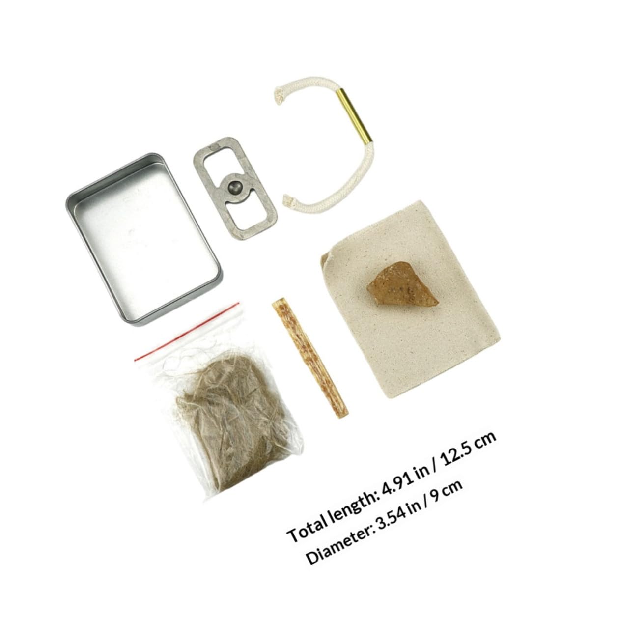 Kit de Encendedor de Fuego para Campamento, 1 Set, Algodón y Metal