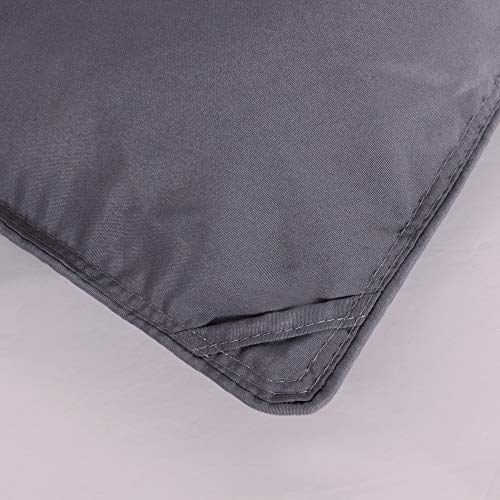 Royal Hotel Bedding Plush Down Alternative Comforter Queen - Gray Duvet Insert with Corner Tabs - All-Season Hypoallergenic Comforter Reversible - 100% Plush Down Alternative Fill - Queen, Gray - Thumbnail 5