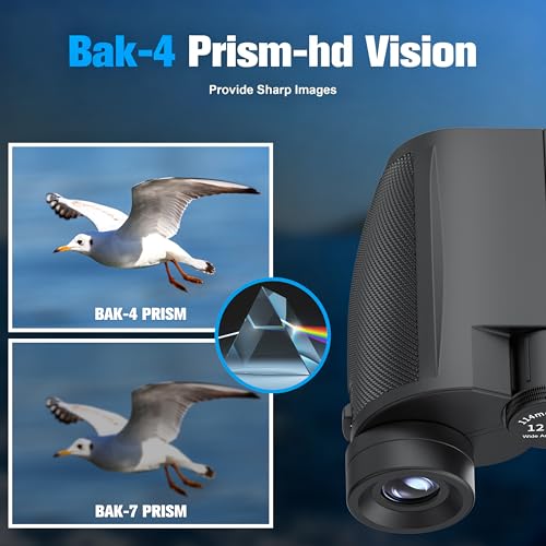 image for retulgie Binoculars 12x25 for Adults and Kids Night Vision Binoculars 