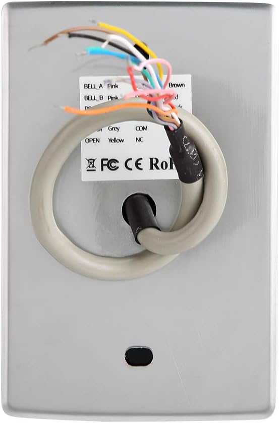 Rear view of the BROLEO T9-W access control unit showing the wiring port and label