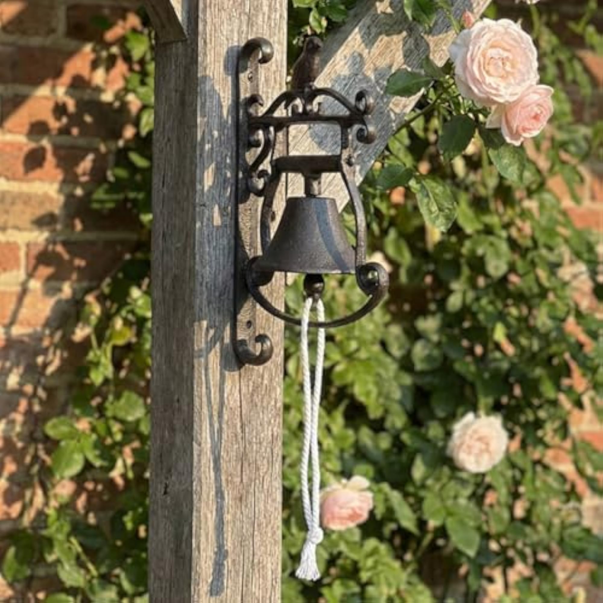 Hand Operated Rustic Bird Entry Chime Vintage Wall Bell