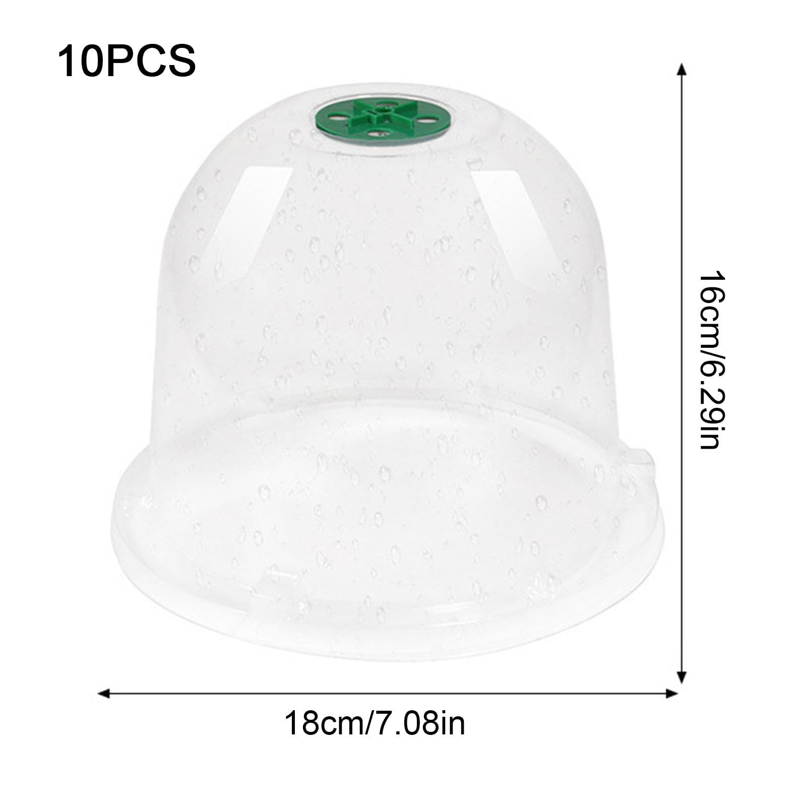 10 Pièces Cloche pour Pla-ntes De Jardin - Couvercle De Cloche De Dôme De Plan-Te, Plan-Te Succulentes Couvercle Jardin Cloche Dôme, Dômes D'humidité Réglables pour Plan-Te Serre