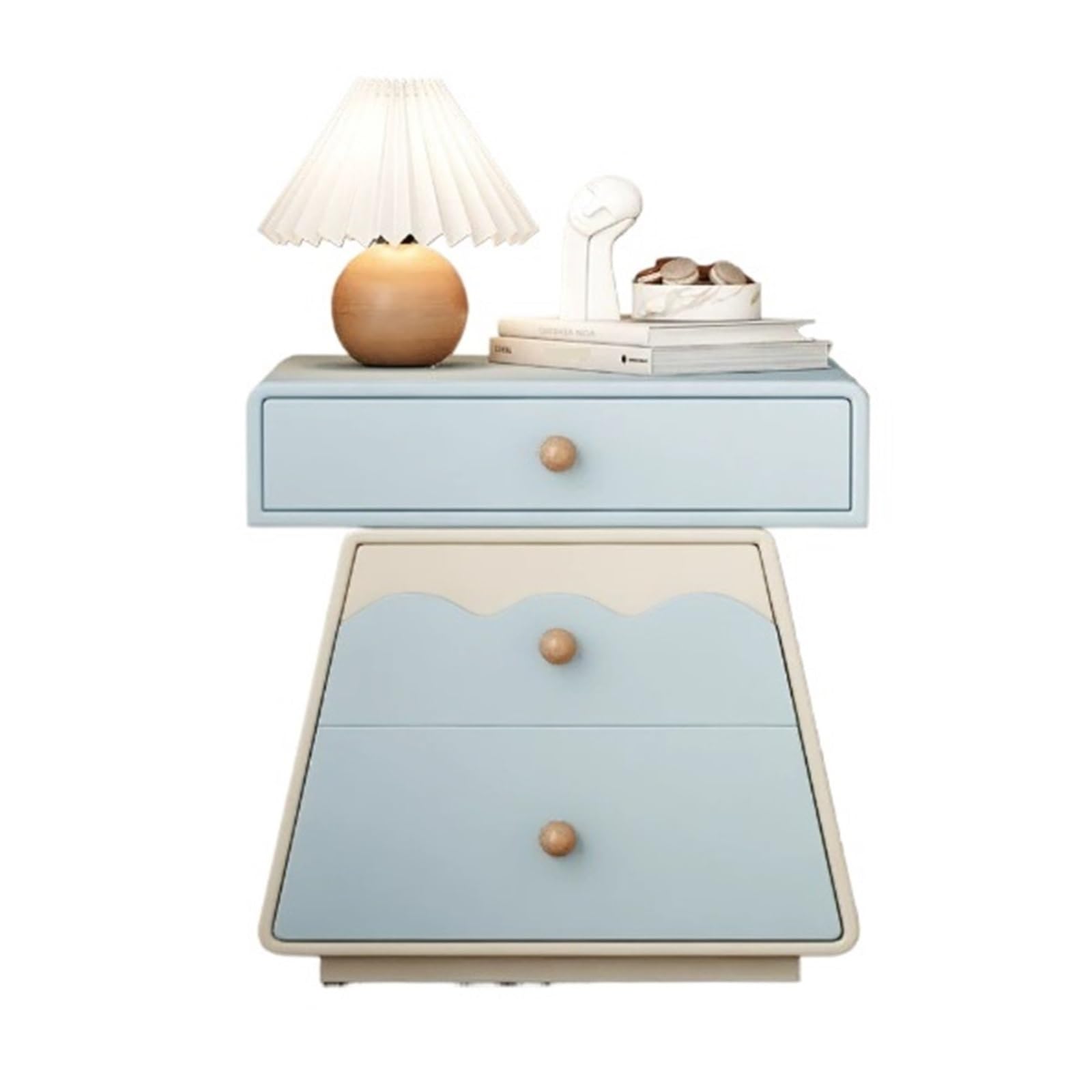 HLHLOP777 Nightstand This Bedroom Nightstand Features A Compact Design With A Vintage Style Bedroom Furniture(Blue,Large)