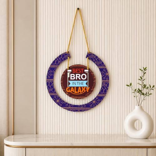 Image of Dreamica Designer Wall Hanging, Set of 5 Rakhi, Fridge Magnet, Standee Showpiece, Pen, Set of 8 Cards, Greeting Card and Tilak Set | Best Rakhi Gift for Brother