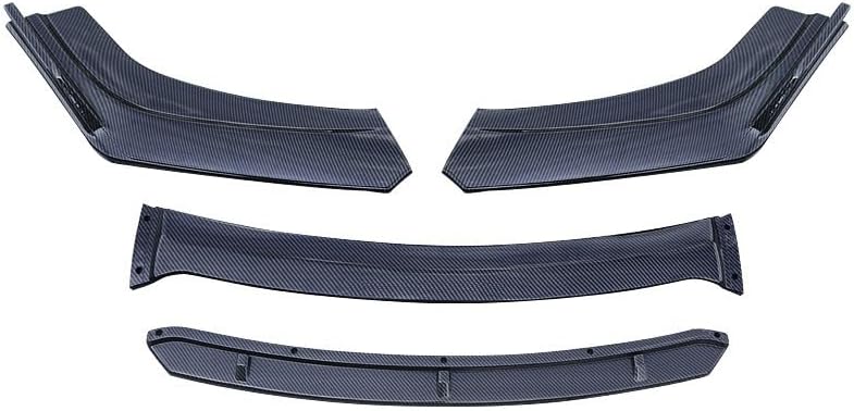 Universal car Modified Surround Front Lip Bumper Strip for Toyota Harrier 2017-2020, Guard Decorative Front Scoop, Carbon Fiber Texture + Carbon Fiber Texture