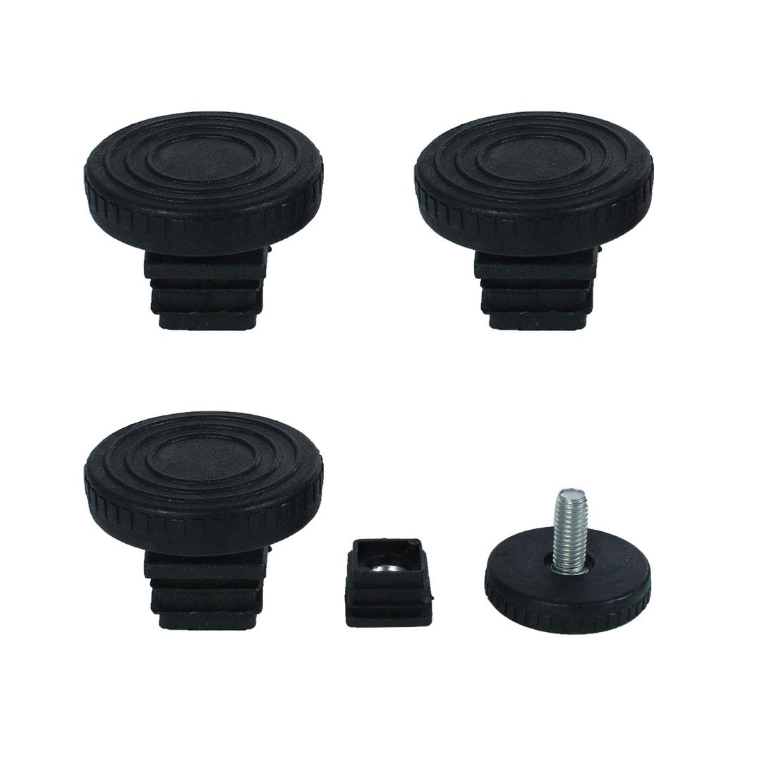 uxcellAdjustable Leveling Feet 20 x 20mm Inserts Furniture Table Glide 4 Sets