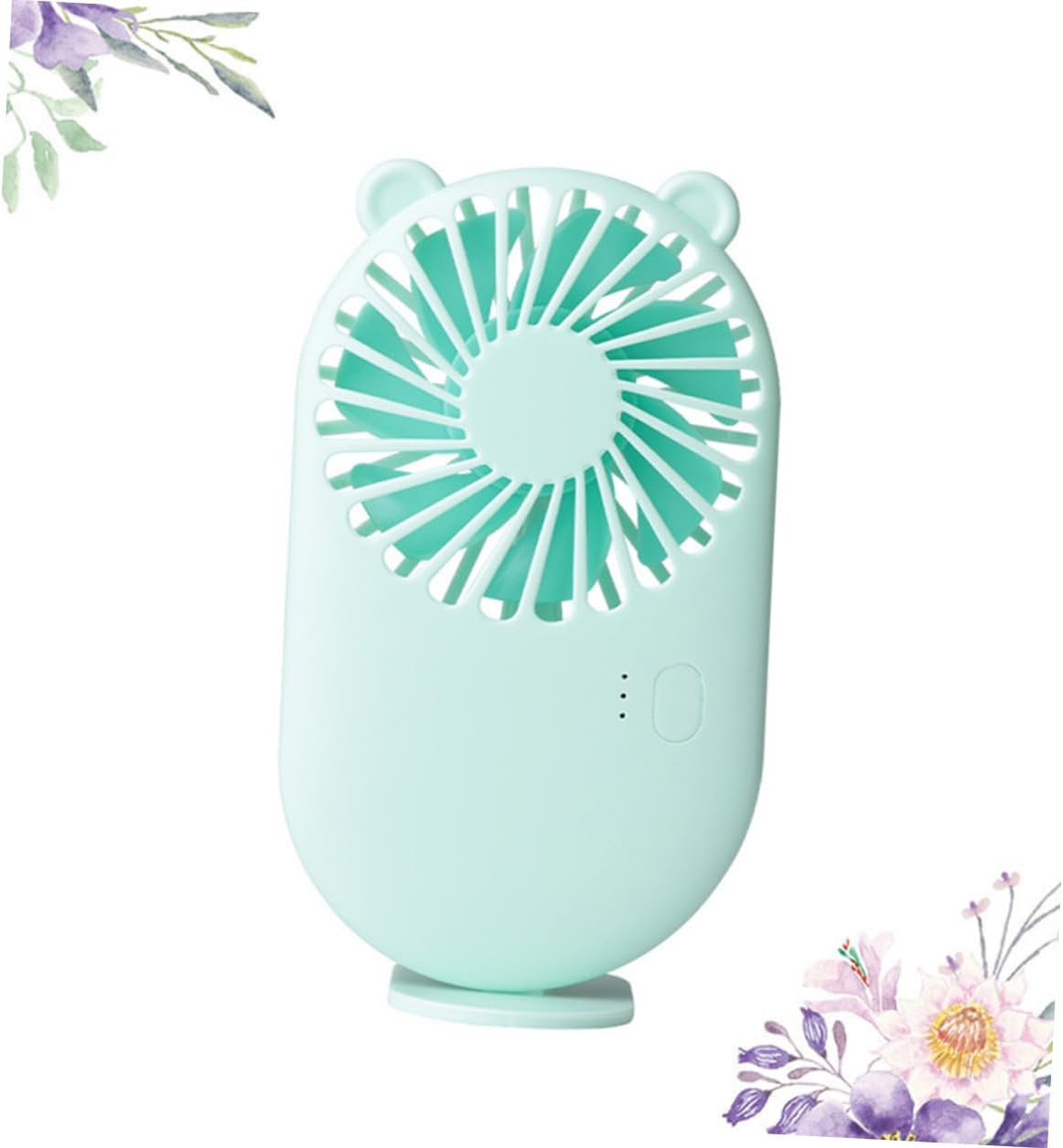 USB Rechargeable Mini Desk Fan Portable Silent Cooling Fan for Office Home School Use, Green