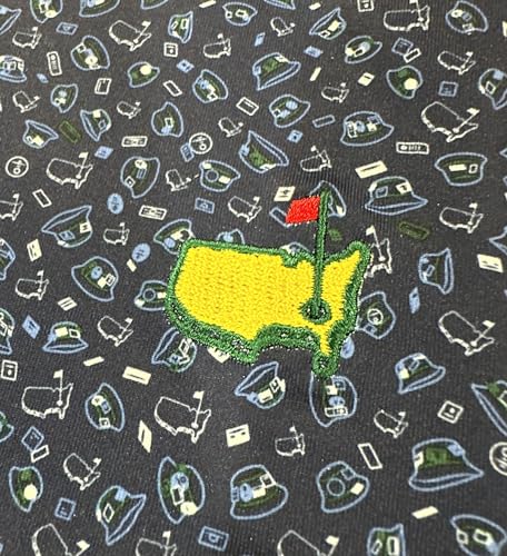 PETER MILLAR 2024 Masters Men's Performance Tech Buckets and Badges Navy Blue Golf Polo Shirt3