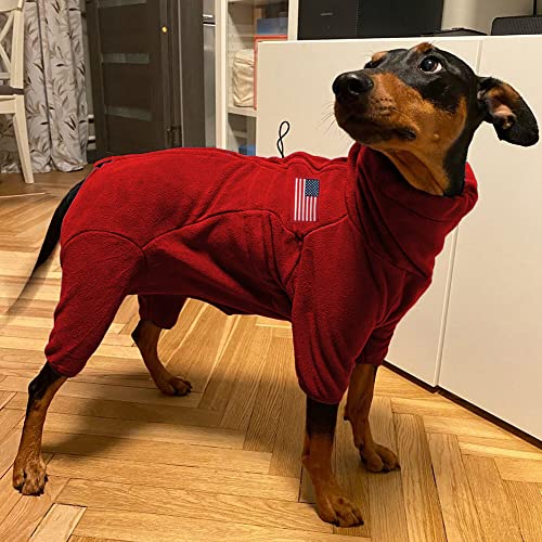 Dog Coat Dog Jackets Polar Fleece Pet Windproof Dog Sweater Pets Apparel Warm Fleece Padded Winter Dogs Coats Puppy Small Medium Large Dog Clothes For Dog Red 4Xl #TOP1