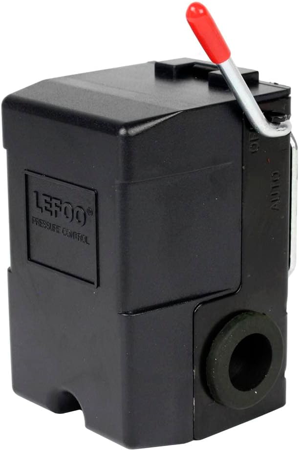 LEFOO LF10-W Water Pressure Switch angled view with manual lever