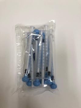 Easy Glide 1ml 1cc Oral Syringe, Caps Included, Great for Oral Medicine and Home Care, 10 Count