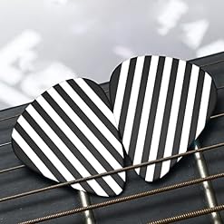 Ensemble de 12 médiators de guitare à rayures noires et blanches pour guitare acoustique, guitare électrique… - Les Beatles, Paul McCartney, John Lennon, RIngo Starr, George Harrison Ensemble de 12 médiators de guitare à rayures noires et blanches pour guitare acoustique, guitare électrique… – Image 7