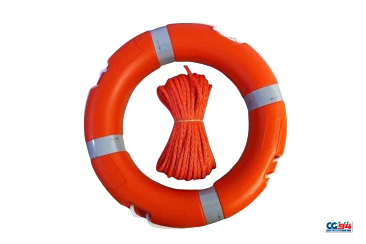 CG94 - Bouée de sauvetage annulaire Plus Haut Flottant Réglementaire Mt.30 Bateaux de plaisance