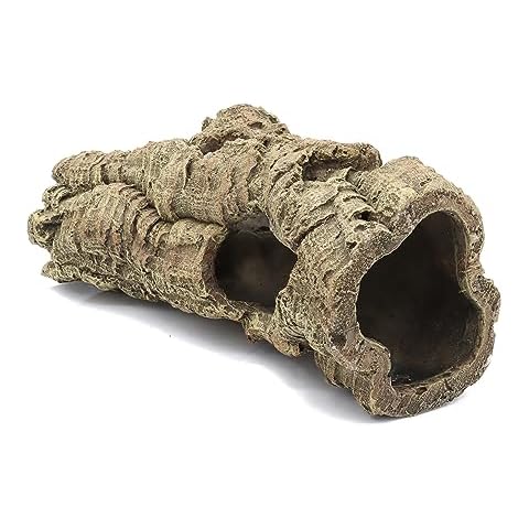 JIHAQUA Resin Wood Hideout for Reptiles Cover